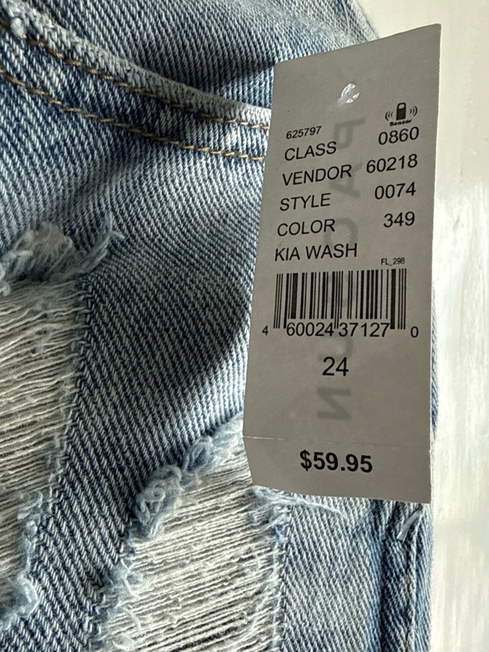 PacSun Light Blue Ripped Wide-Leg Jeans - Picture 4 of 8